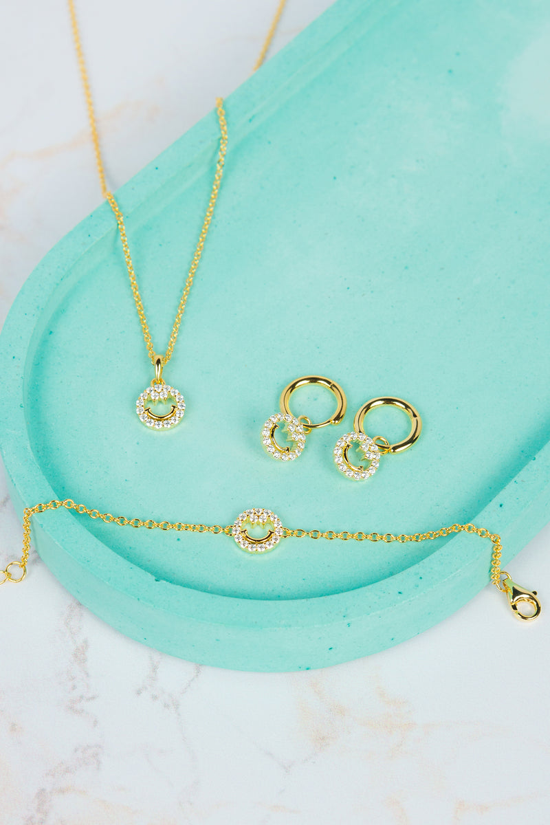 Smile gold plated bracelet