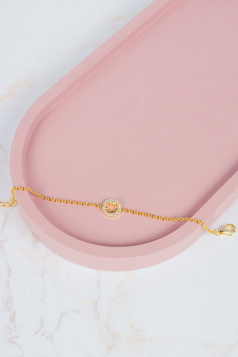 Smile gold plated bracelet